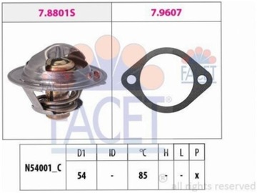 FACET 7.8801 TERMOSTAT KAPALINA CHLADÍCÍ