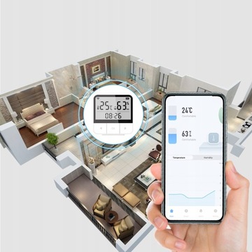 ЦИФРОВОЙ КОМНАТНЫЙ ТЕРМОМЕТР ГИГРОМЕТР Tuya WiFi