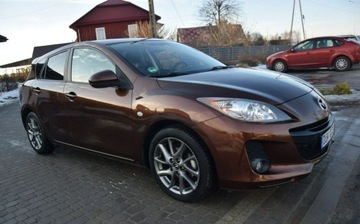 Mazda 3 II Hatchback Facelifting 1.6 MZR 105KM 2012 Mazda 3 1.6B 114 TYS KM Navi Brazowy Metalik 2 KPL KOL Sprowadzony, zdjęcie 5
