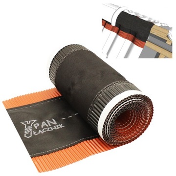 TAŚMA KALENICOWA ALUMINIUM GEO-VENT 310mm POD GĄSIOR CEGLASTA 5m RAL 8004