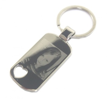 Брелок-сердечко с гравировкой фотографий + КОРОБКА