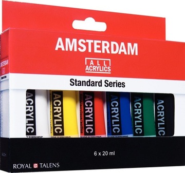 Farby akrylowe Amsterdam 6szt. 20ml Zestaw Talens