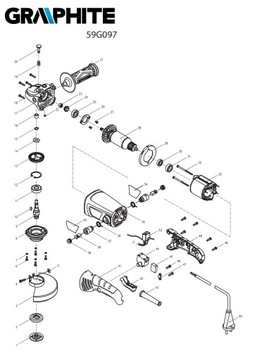 Шестерня УШМ ГРАФИТ 59Г097