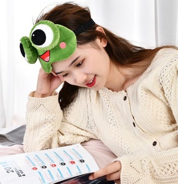 МАСКА ДЛЯ СПЯНИЯ ДЛЯ ГЛАЗ РАССЛАБЛЕНИЕ лягушка OLDMAN FROG НА Резинка
