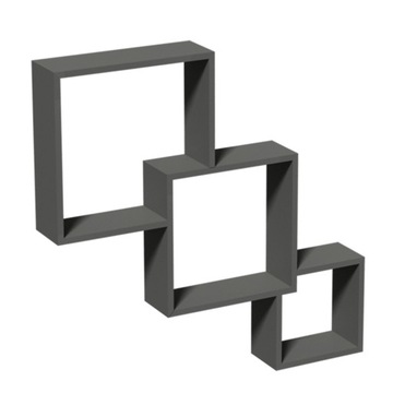 Półki modułowe wiszące ścienne - cube - FIS szare