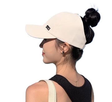 CZAPKA Z DASZKIEM DAMSKA Z MIEJSCEM NA KUCYK KITKĘ DASZEK BEJSBOLÓWKA