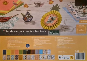 Crelando kolorowy papier techniczny + papier ozdobny z wzorami