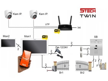 Wideodomofon 2-żyłowy 5TECH SKRZYNKA NA LISTY Z CZUJNIKEM KORESPONDENCJI