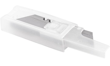 NÓŻ BEZPIECZNY NA OSTRZA TRAPEZOWE Z MAGAZYNKIEM + OSTRZA ZAPASOWE 10szt