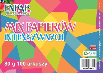 PAPIER KSERO KOLOROWY 80 G A4 MIX KOLORÓW
