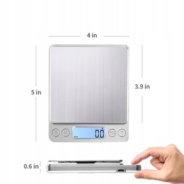 ЦИФРОВЫЕ КУХОННЫЕ ВЕСЫ ВЫСОКОЙ ТОЧНОСТИ 3КГ/0,1Г USB