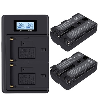 2 szt. NP-FM500H bateria aparatu + ładowarka
