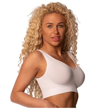 TOP DAMSKI BIUSTONOSZ SPORTOWY STANIK MIĘKKI NA SIŁOWNIE PLUS SIZE 3XL