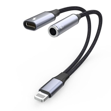 2 w 1 dla iPhone 3.5mm Adapter kabla AUX dla iPho