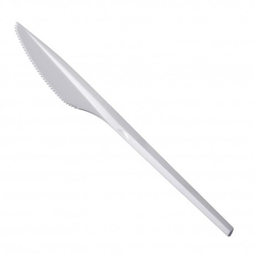 Nóż plastikowy BIAŁY wielokrotnego użytku opk.100szt.