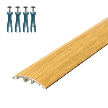 Пороговая планка 32мм АЛЮМИНИЙ Effector A66 с уплотнителем ДУБ КОНЬЯК 93см