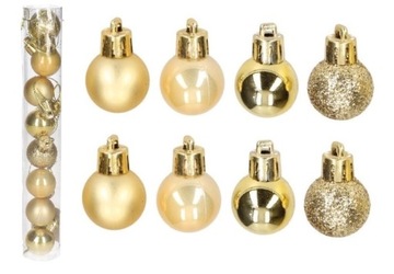 BOMBKI PLASTIKOWE NA CHOINKĘ STROIK 8SZT 4CM