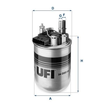 FILTR PALIVA 24.080.00 UFI NISSAN JUKE PULSAR