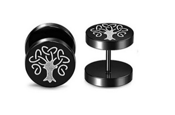 KOLCZYK MĘSKI IMITACJA PLUG CZARNY 1 SZUKA WIKING VIKING FP 743
