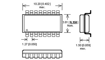 Переходник SOIC16/SOP16/SO16 (150mil)-PDIP16 ZIF