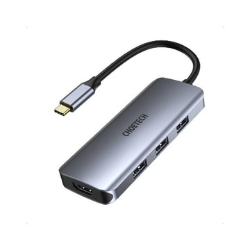 CHOETECH HUB-M19 USB-C 7 в 1 USB 3.0 HDMI 4K SD PD