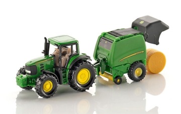 SIKU 1665 JOHN DEERE ТРАКТОР С ПРЕСС-ПРЕСС-ПЫТОМ