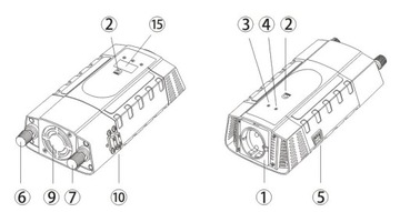 Автомобильный преобразователь напряжения 1200Вт 12В/230 IPS-1200