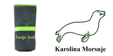 Prezent dla morsa foki ręcznik szybkoschnący + personalizowany HAFT