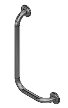 Poręcz kątowa prawa 30/60cm Ø 32mm MAT