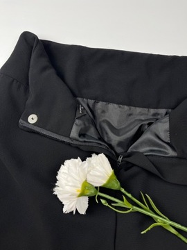 Spódnica klasyczna prosta czarna falbanka mini DOROTHY PERKINS r. 44 USA