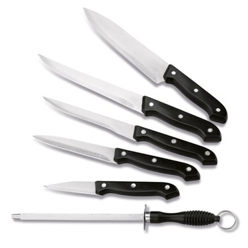 НАБОР КУХОННЫХ НОЖЕЙ 5 шт + точилка для ножей нержавеющая сталь Selva Tadar