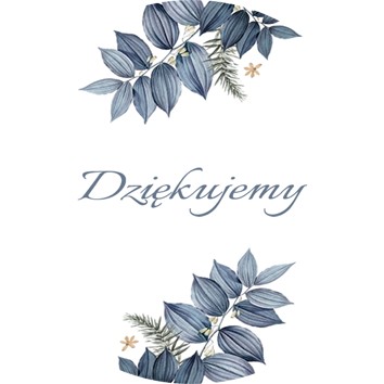 Naklejki 3 cm z napisem Dziękujemy podziękowania