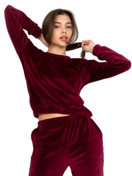 KOMPLET dres Welurowy bordo