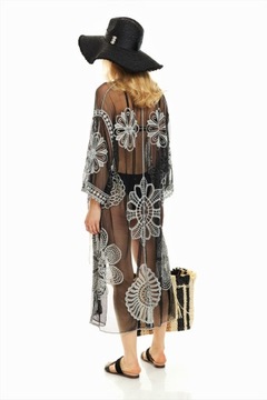 ШЛЯПА С потертыми полями, черная, 100% рафия