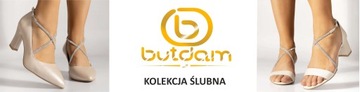Бежевые босоножки с декоративными ремешками на высоком каблуке BUTDAM 39