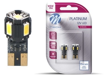 2x Żarówka OSRAM LED postojówki W5W T10 6000K