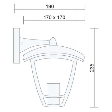 E27 САДОВАЯ СВЕТИЛЬНИК, НАРУЖНЫЙ ФАСАДНЫЙ НАСТЕННЫЙ СВЕТИЛЬНИК