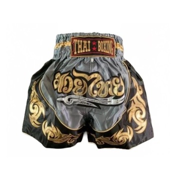 Spodenki Kickboxing Muay Thai 10-12 lat - Szare S