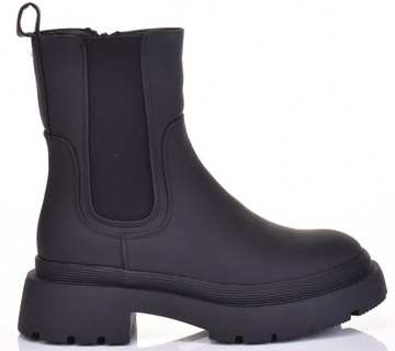 КЛАССИЧЕСКИЕ ВЕСЕННИЕ БОТИНКИ ЖЕНСКИЕ, ЧЕРНЫЕ, НА КАБЛУКЕ