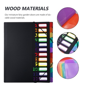 Расширяемая папка с пластиковыми разделителями для скоросшивателей.