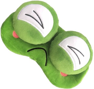 OPASKA NA OCZY MASKA DO SPANIA SNU RELAKSU żabka ŻABA OLDMAN NA GUMCE PLUSZ