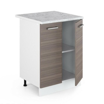 DOLNA SZAFKA KUCHENNA Z BLATEM 60 CM DĄB TRUFLOWY