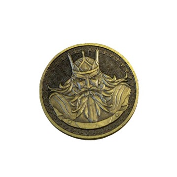 WŁADCY ZŁOTA METALOWA MONETA 1 SZT LARP RPG