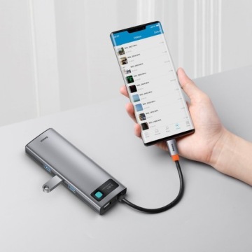 Адаптер-разветвитель Baseus HUB 9 в 1 USB-C — USB 3.0 RJ45 HDMI USB-C PD