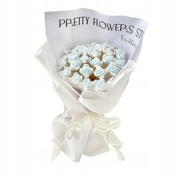 Bride bouquets DIY Simulation 18pcs Blue Flowers