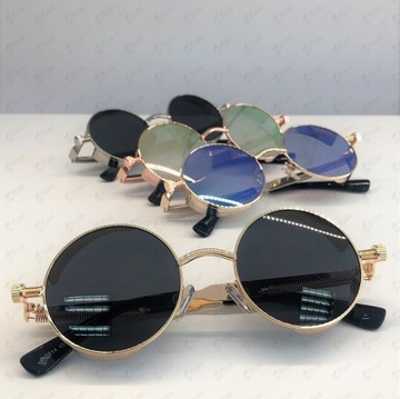Okulary przeciwsłoneczne Lenon złote Filtr UV400