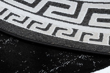 GLOSS 150 круглый черно-белый ковер ГРЕЧЕСКИЙ