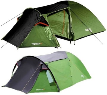 БОЛЬШАЯ ТУРИСТИЧЕСКАЯ ПАЛАТКА TREKKER III, ВОДОНЕПРОНИЦАЕМАЯ НА ТРЕХ ЧЕЛОВЕК NILS