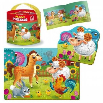 Gra edukacyjna Puzzle maxi 2w1 Farma