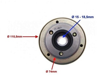 МАГНИТНОЕ КОЛЕСО ATV 110-125CC СО СЦЕПЛЕНИЕМ